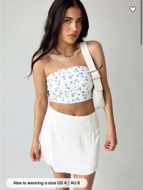Princess Polly petite White Selby Mini Skirt